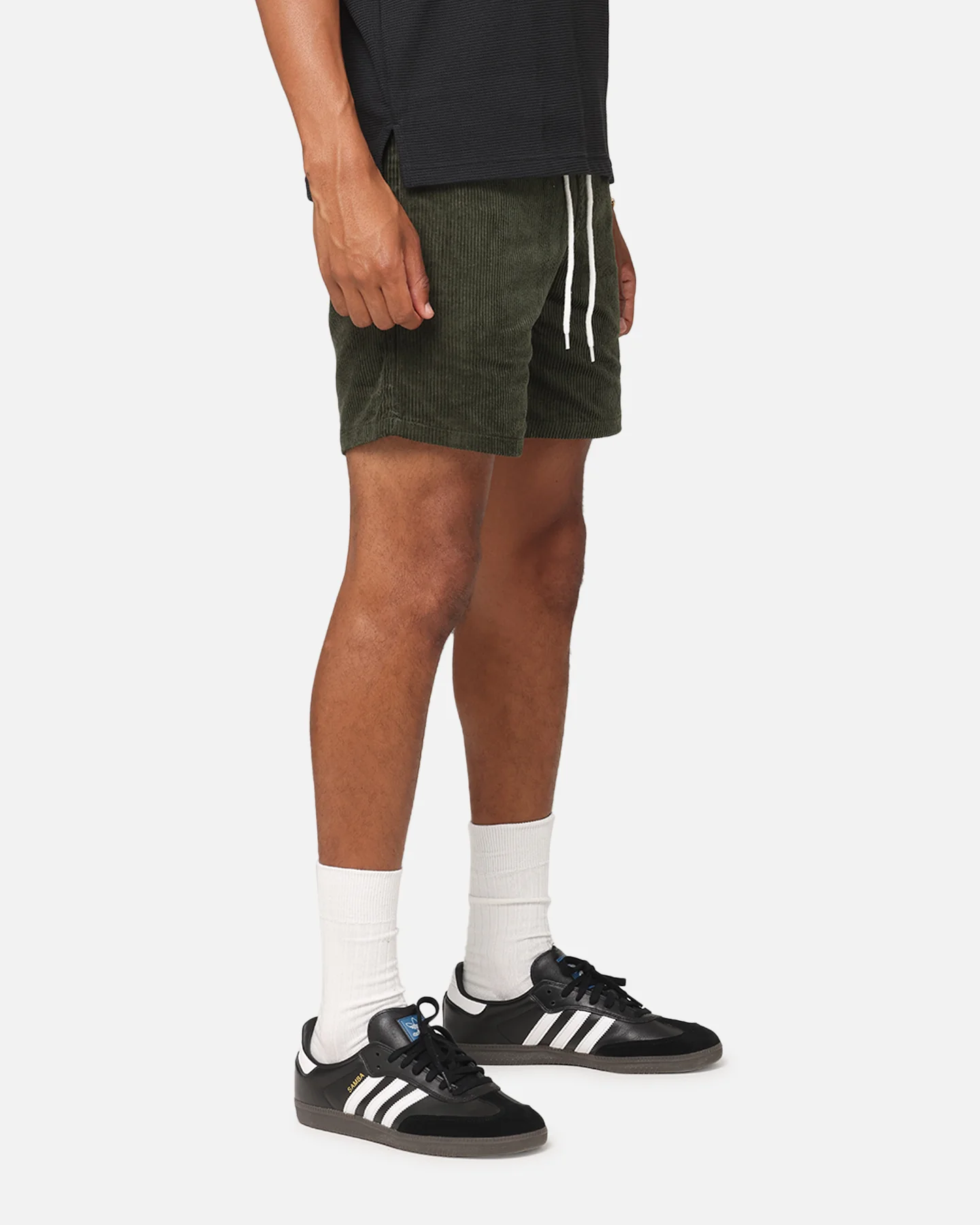 XXIII Riven Corduroy Shorts Dark Green - Image 5