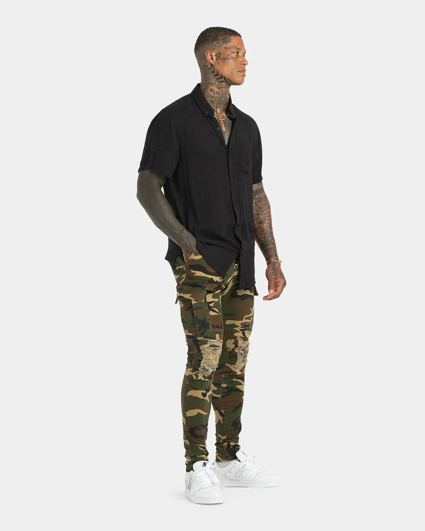 XXIII Sergeant Camo Ripped Jeans Camo - Image 2