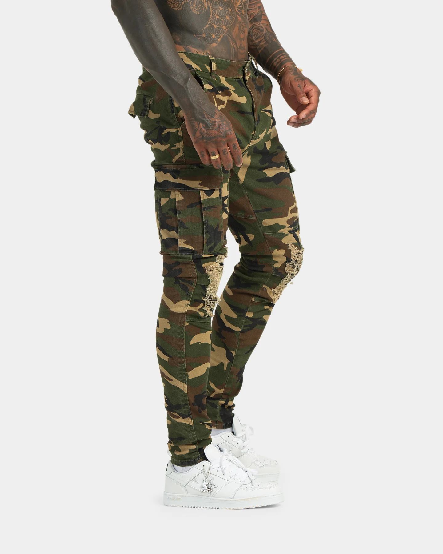 XXIII Sergeant Camo Ripped Jeans Camo - Image 5