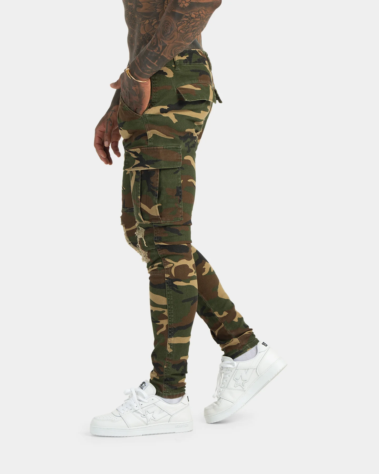 XXIII Sergeant Camo Ripped Jeans Camo - Image 6