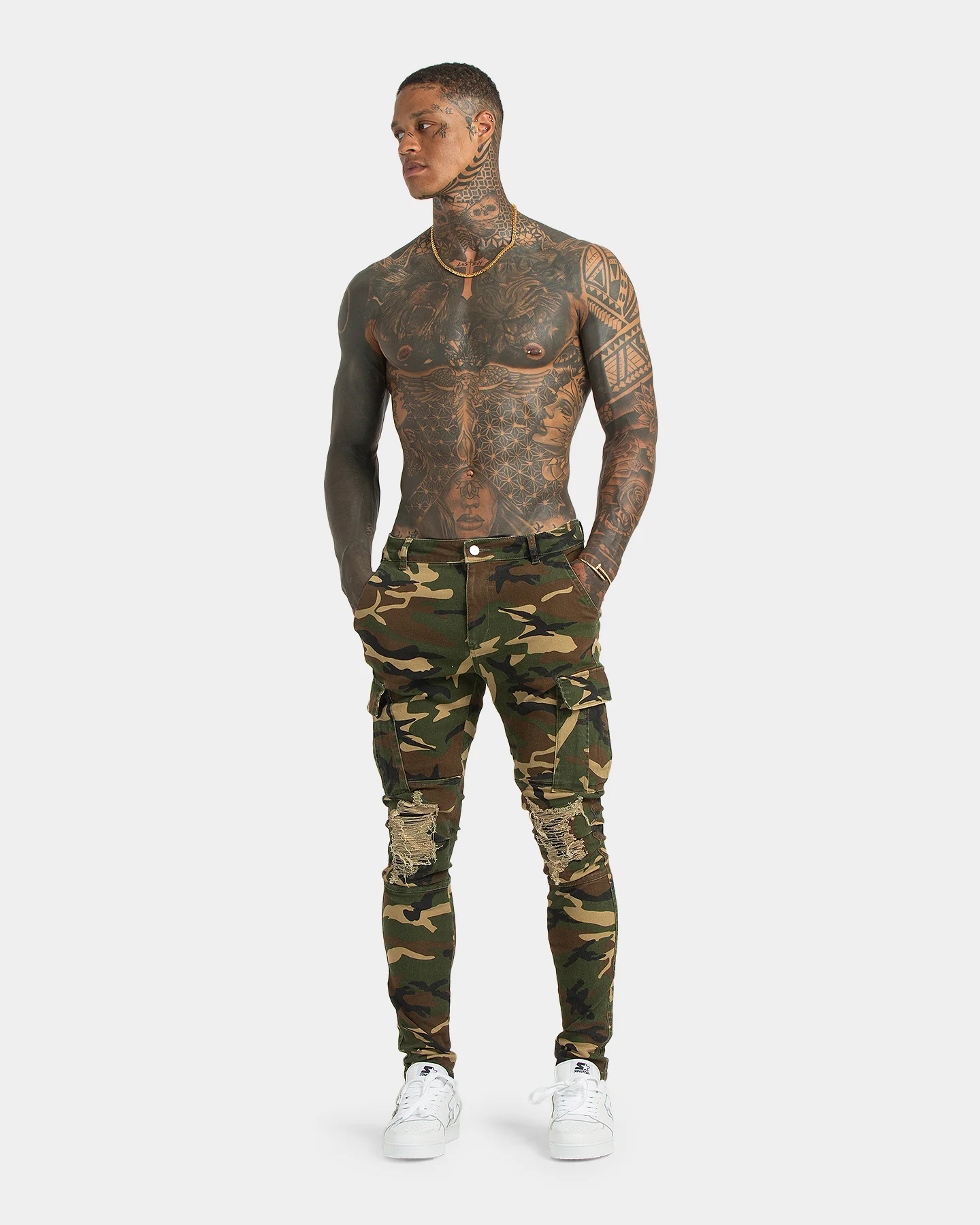 XXIII Sergeant Camo Ripped Jeans Camo - Image 7
