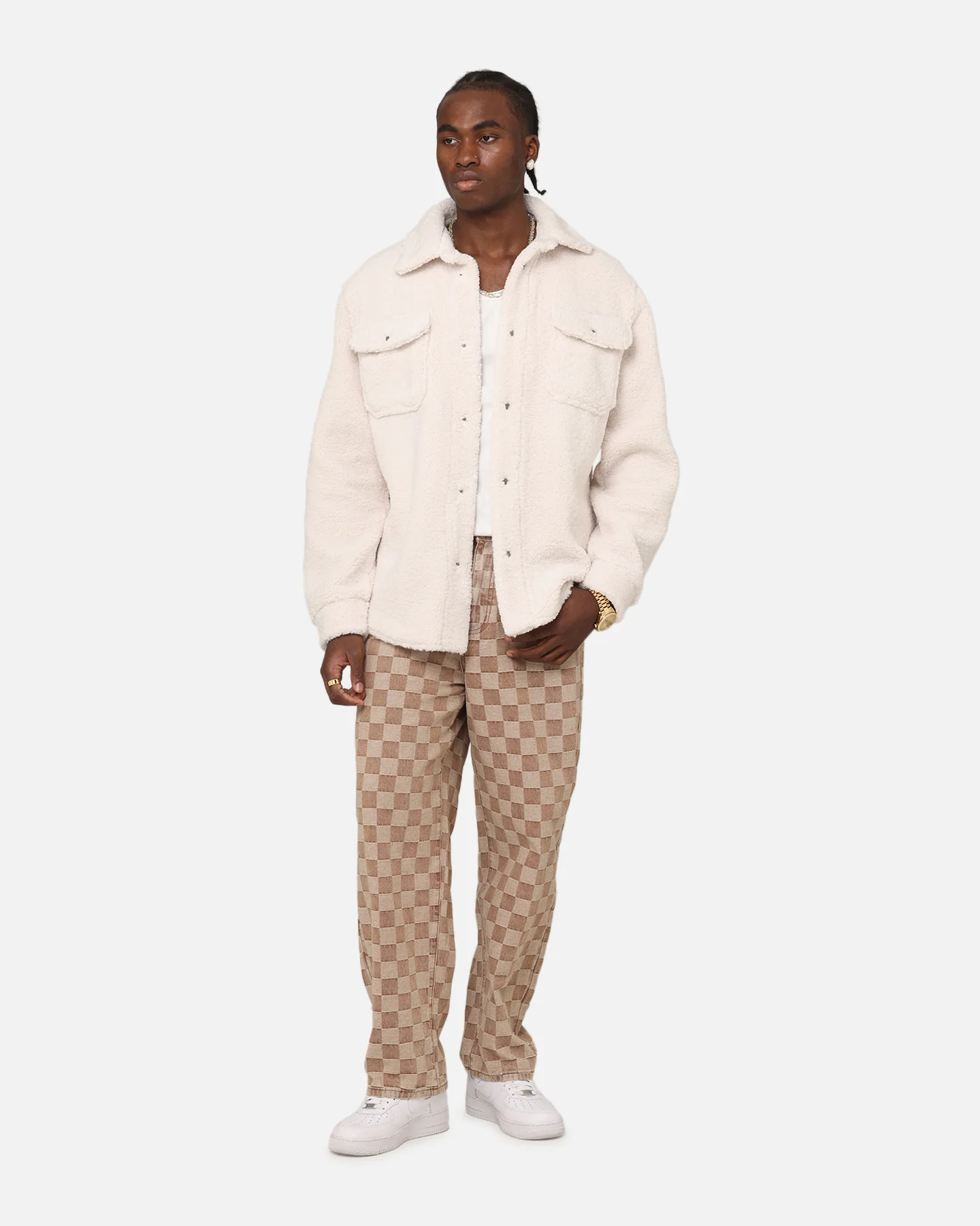 XXIII Shearling Fur Jacket Cream - Image 2