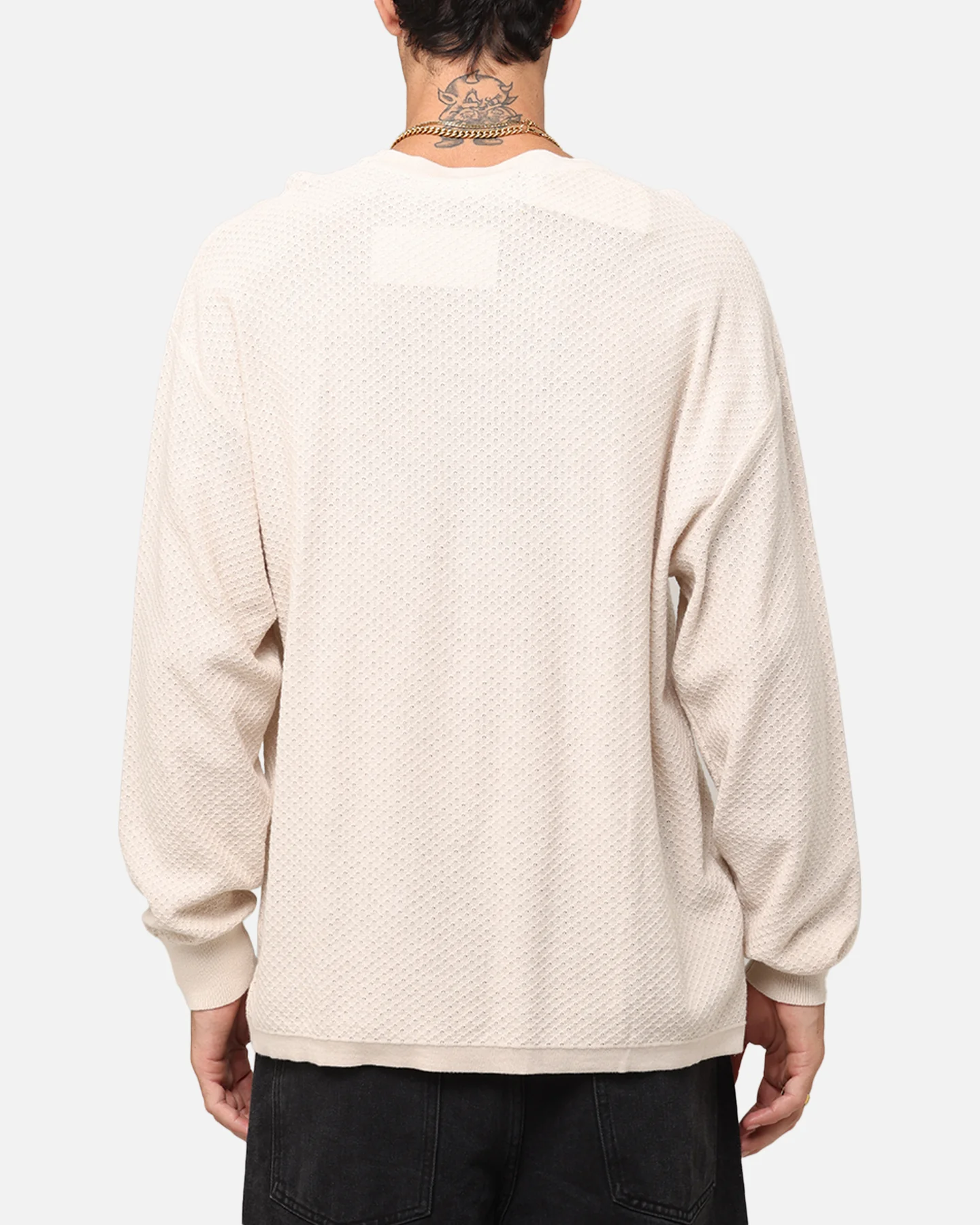 XXIII Textured Long Sleeve T-Shirt Sand - Image 3