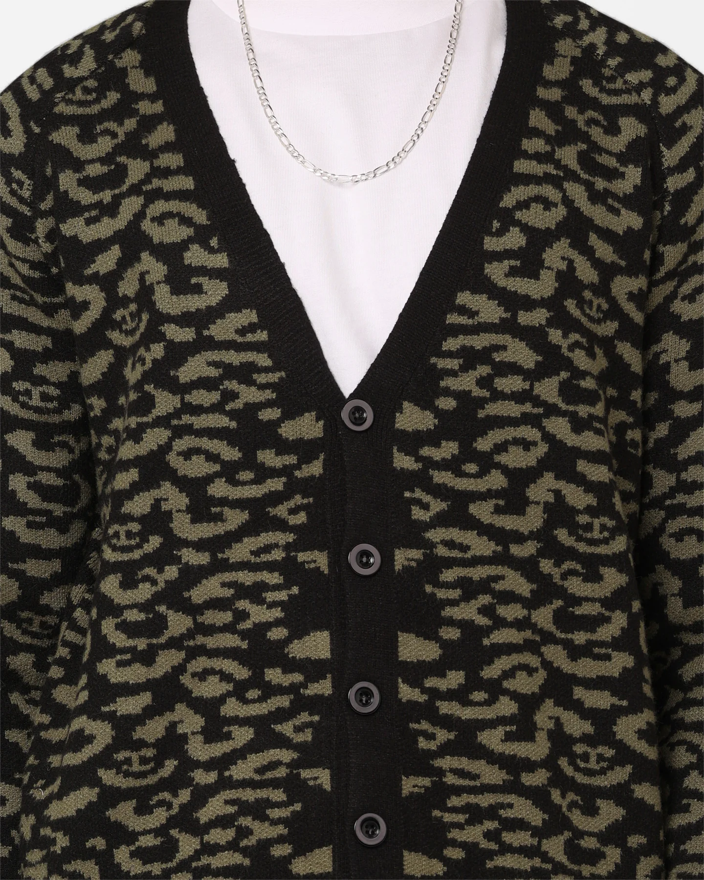 XXIII Thiago Leopard Cardigan Khaki/Black - Image 3