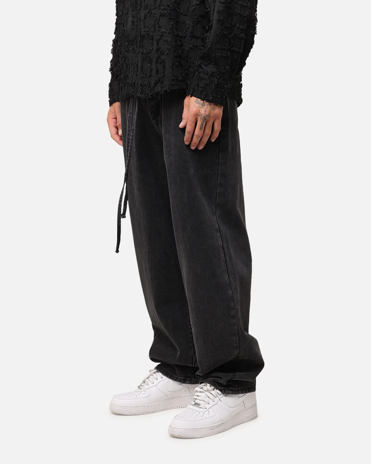 XXIII Tie Lace Baggy Jeans Black Stonewash - Image 6