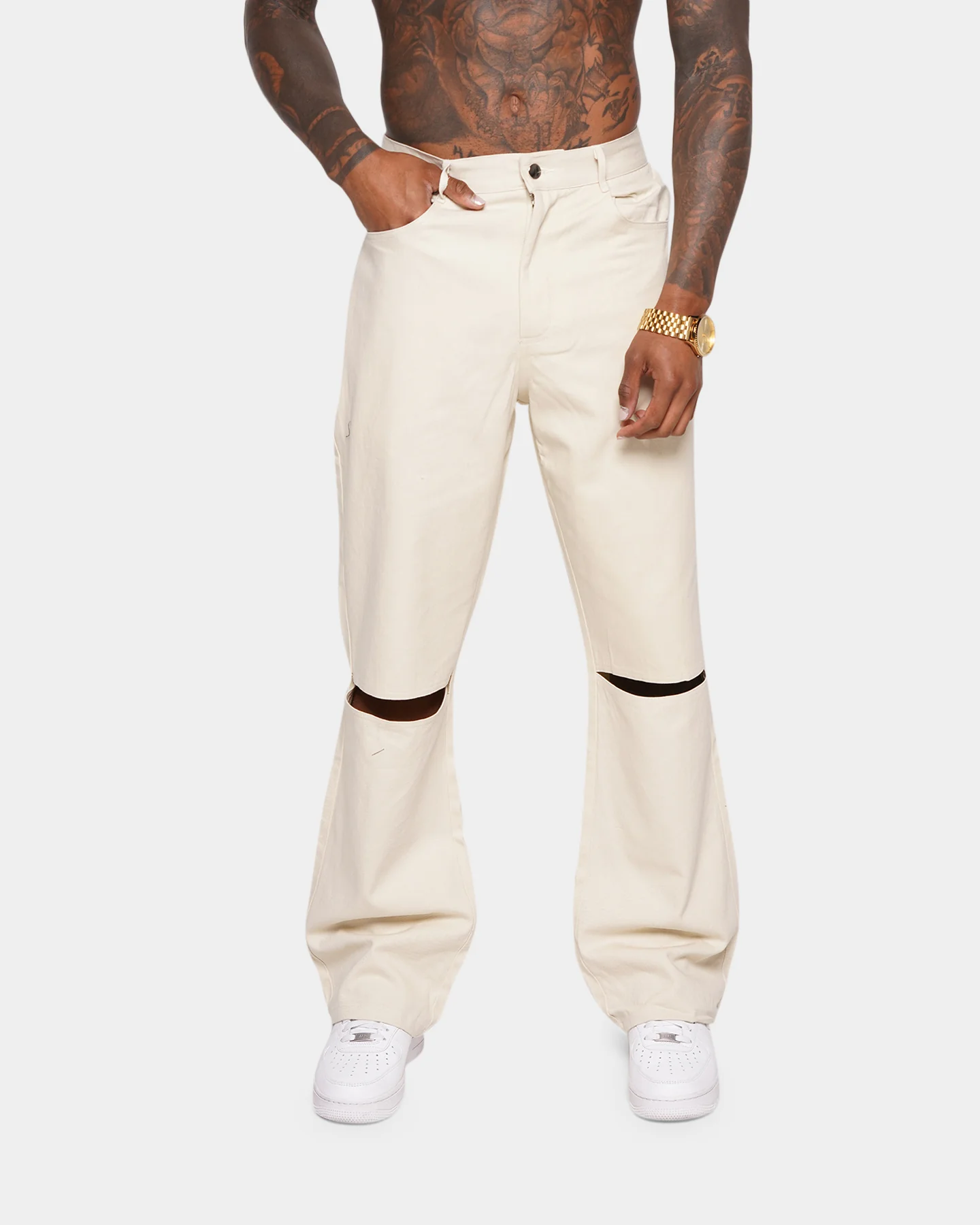 XXIII Tralee Wide Leg Pants Cream - Image 3