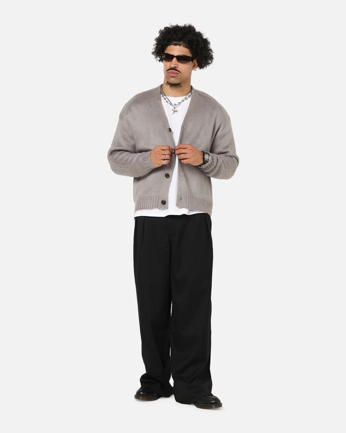 XXIII V-Neck Cardigan Slate - Image 2