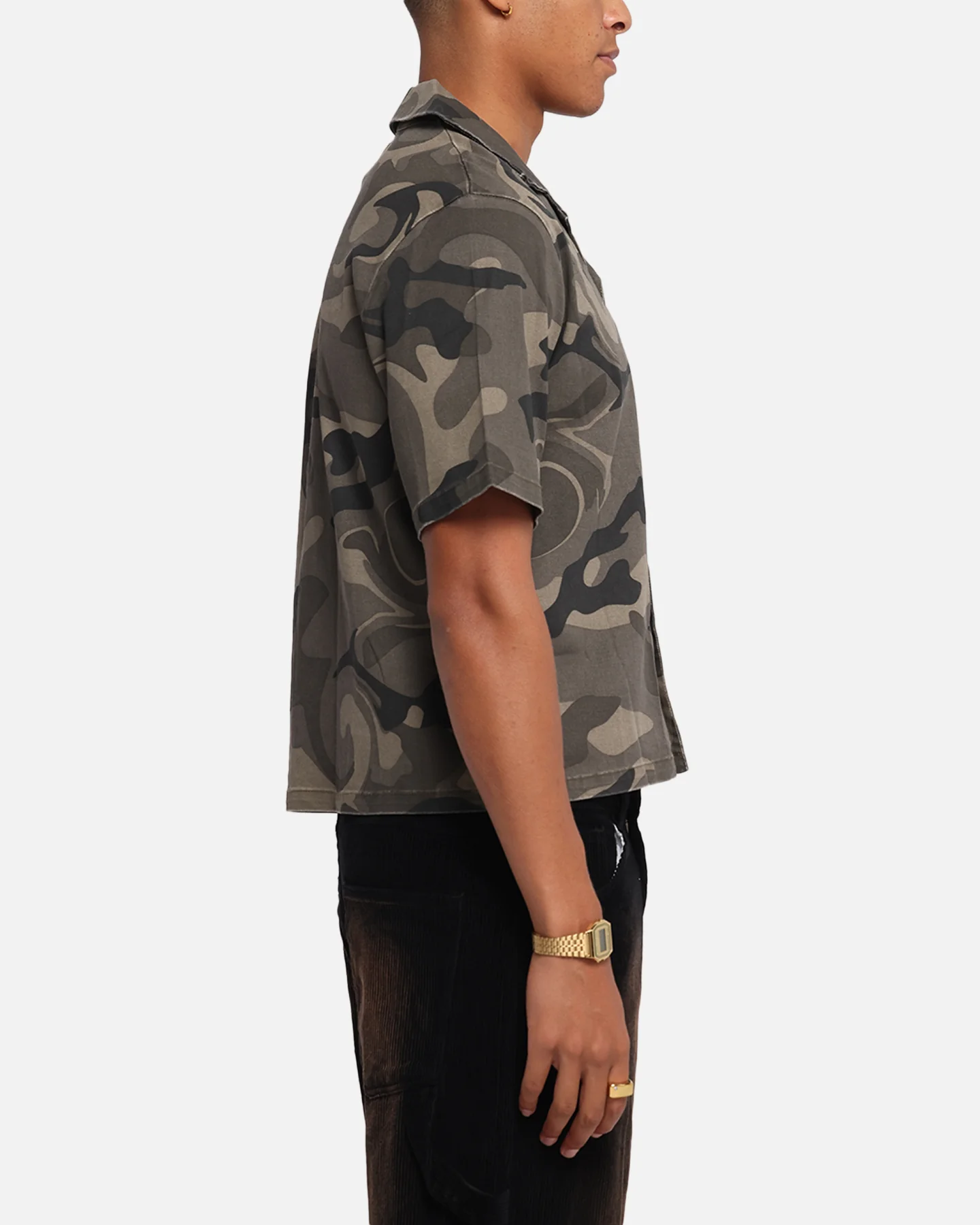 XXIII Washed Camo Button Up Shirt Camo - Image 4