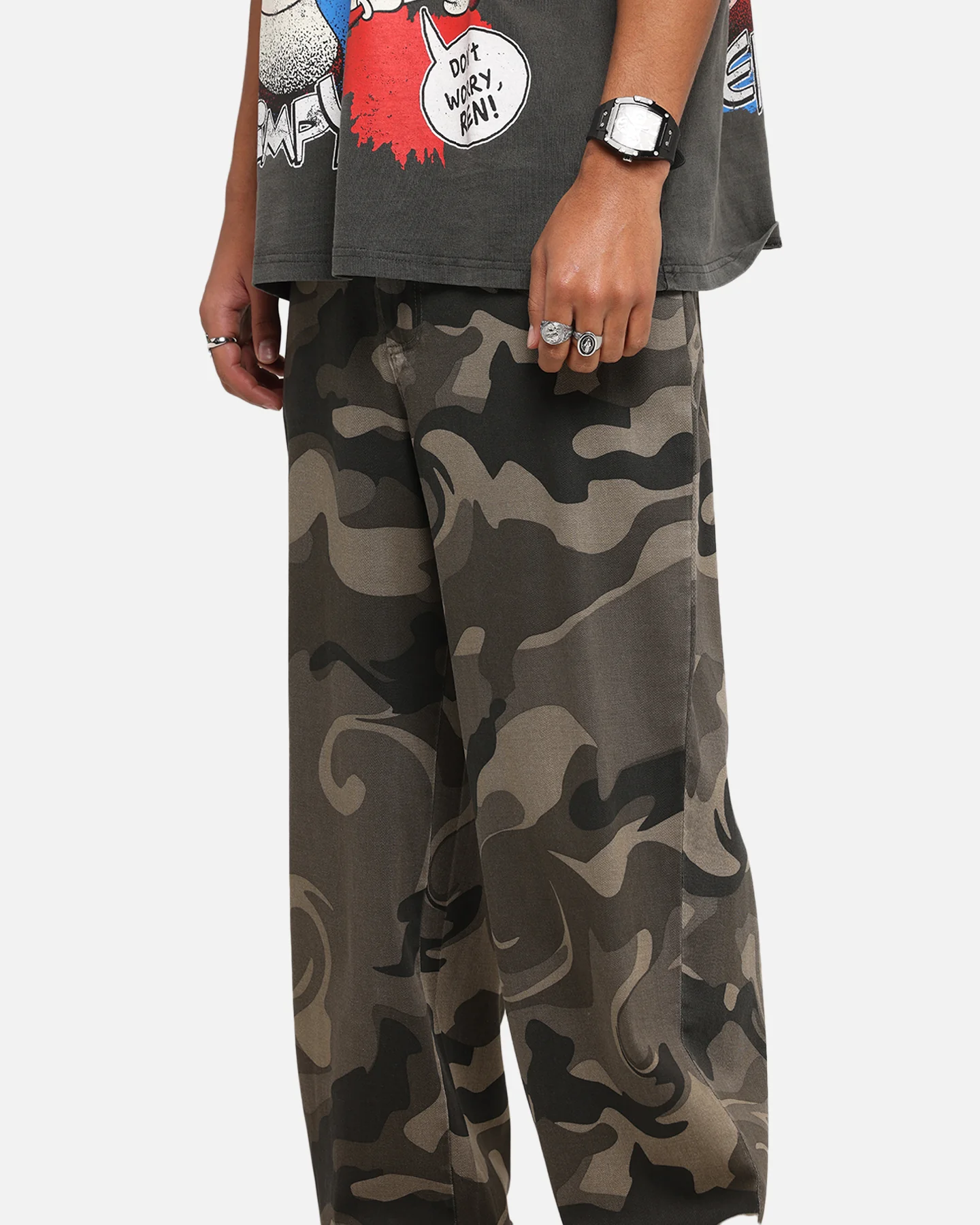 XXIII Washed Camo Pants Camo - Image 3