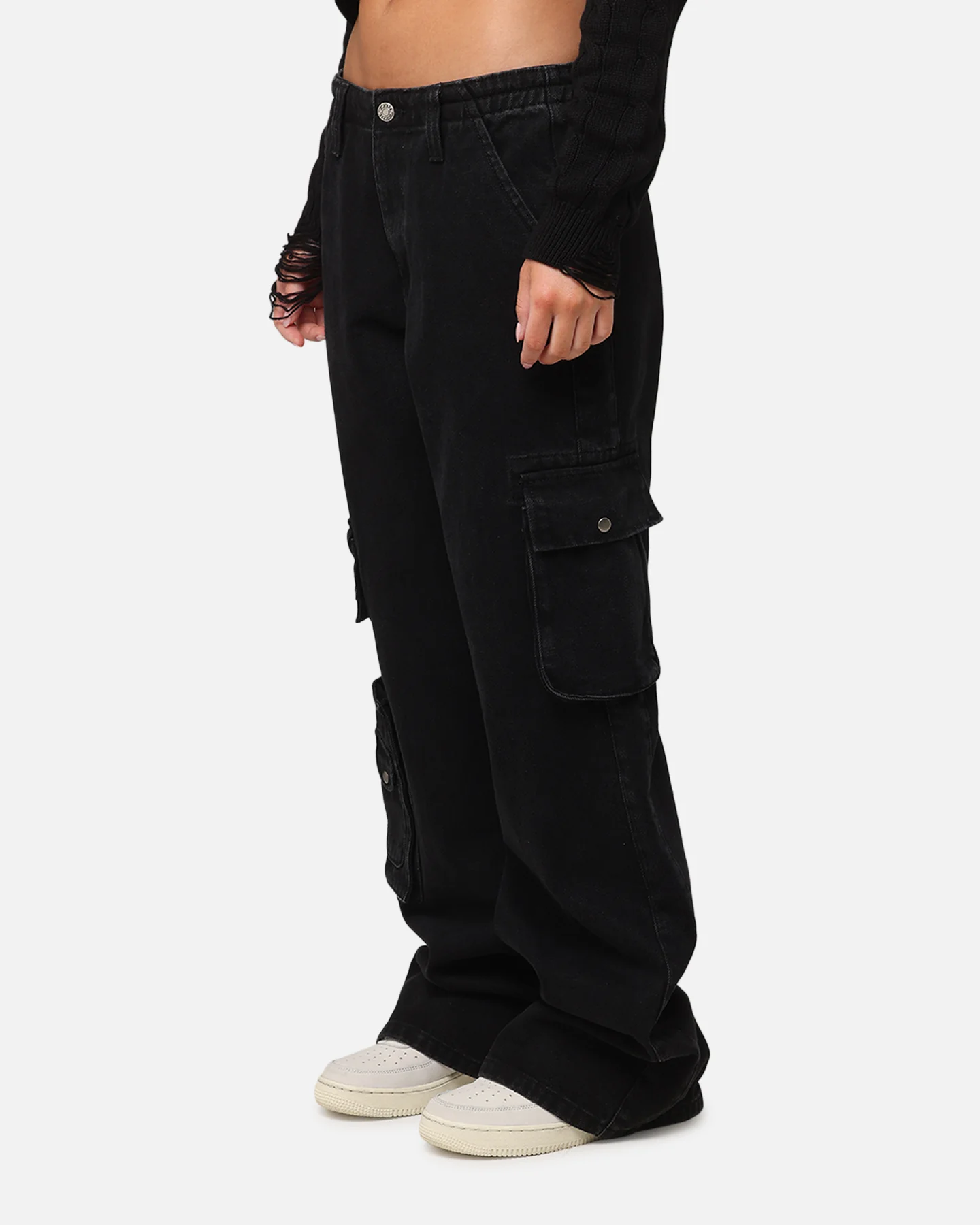 XXIII Women's Corporal Cargo Jeans Washed Black - Image 6