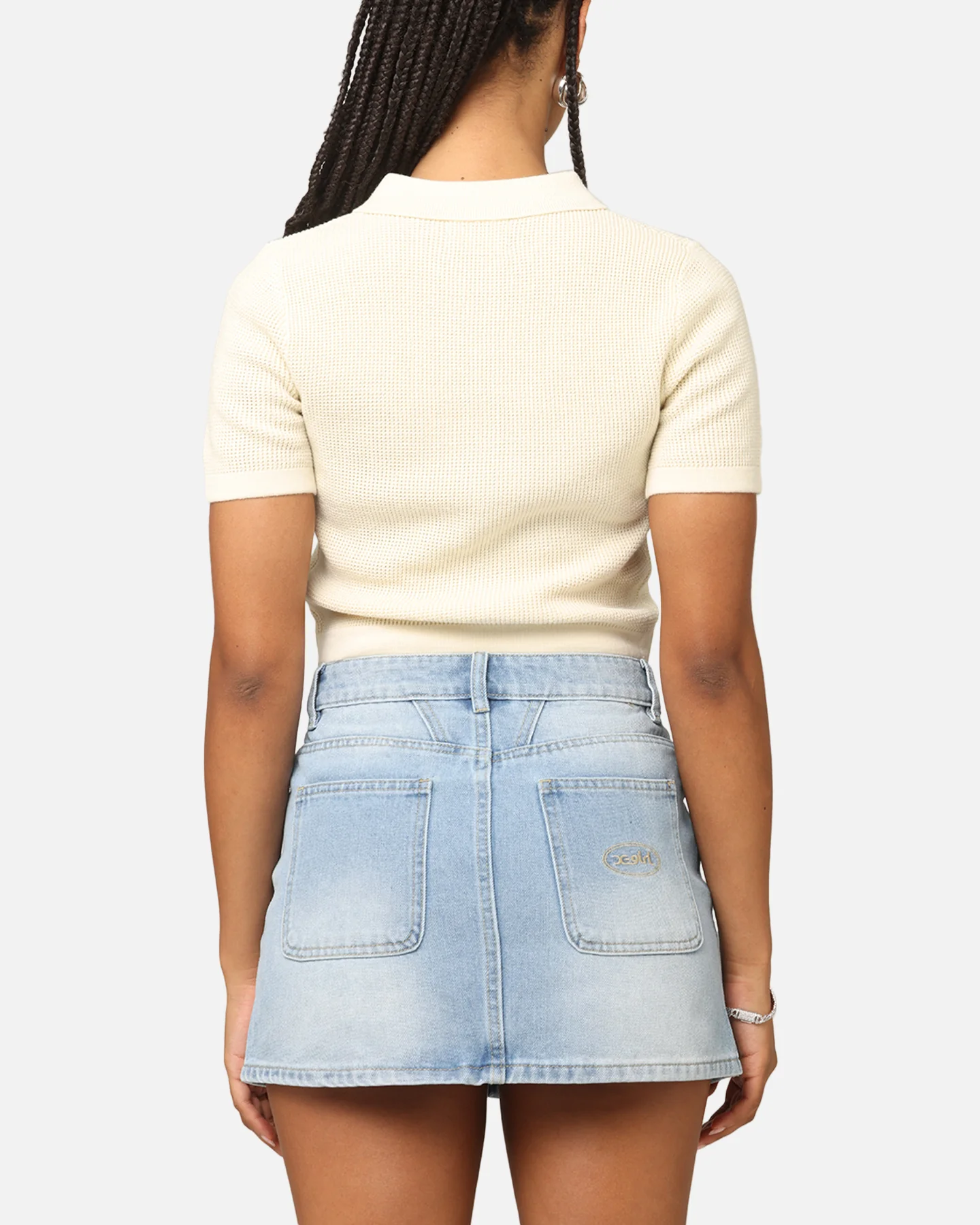 XXIII Women's Cropped Zyair Button Up Shirt Cream - Image 3