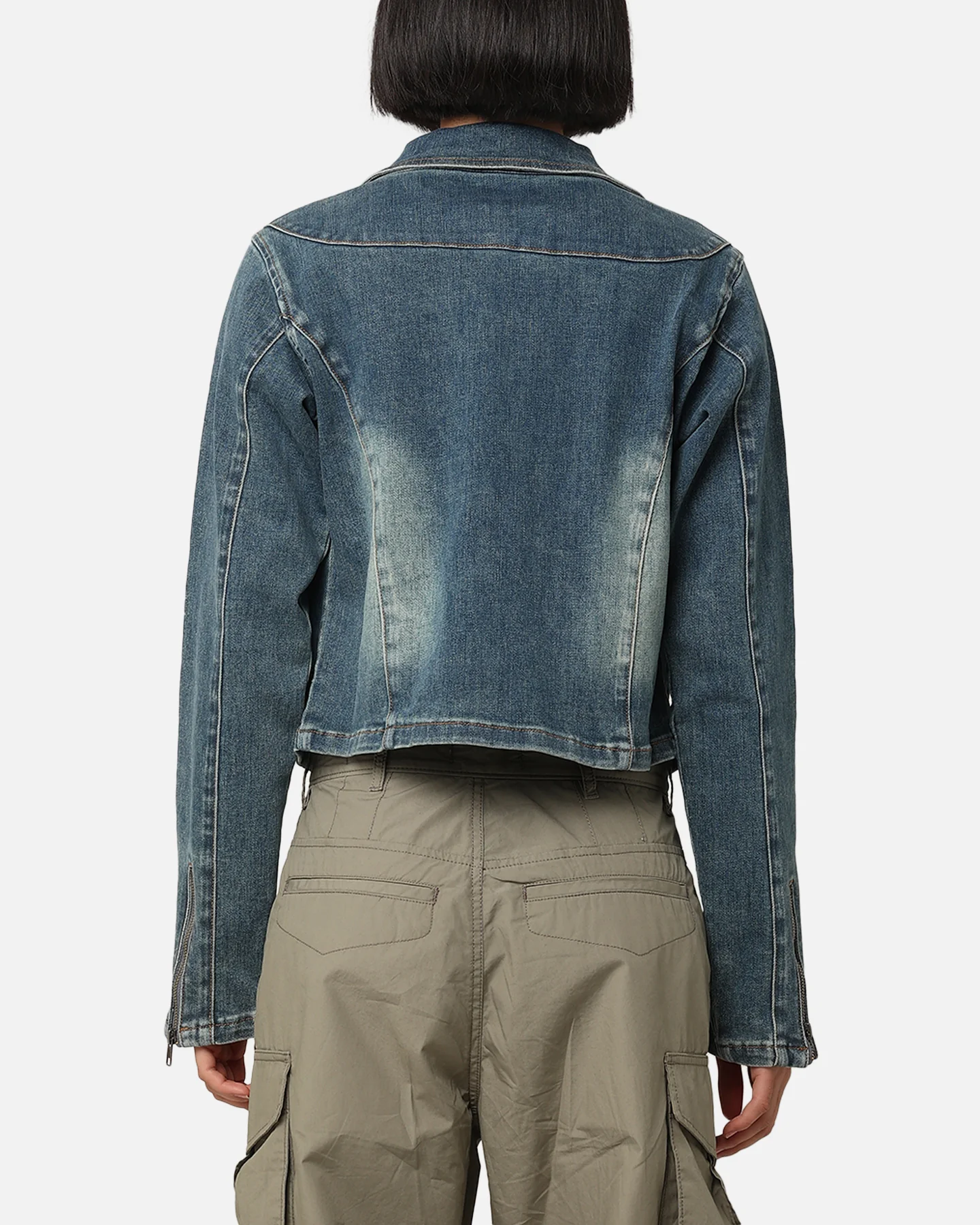 XXIII Women's Josie Fitted Denim Jacket Dark Denim - Image 3