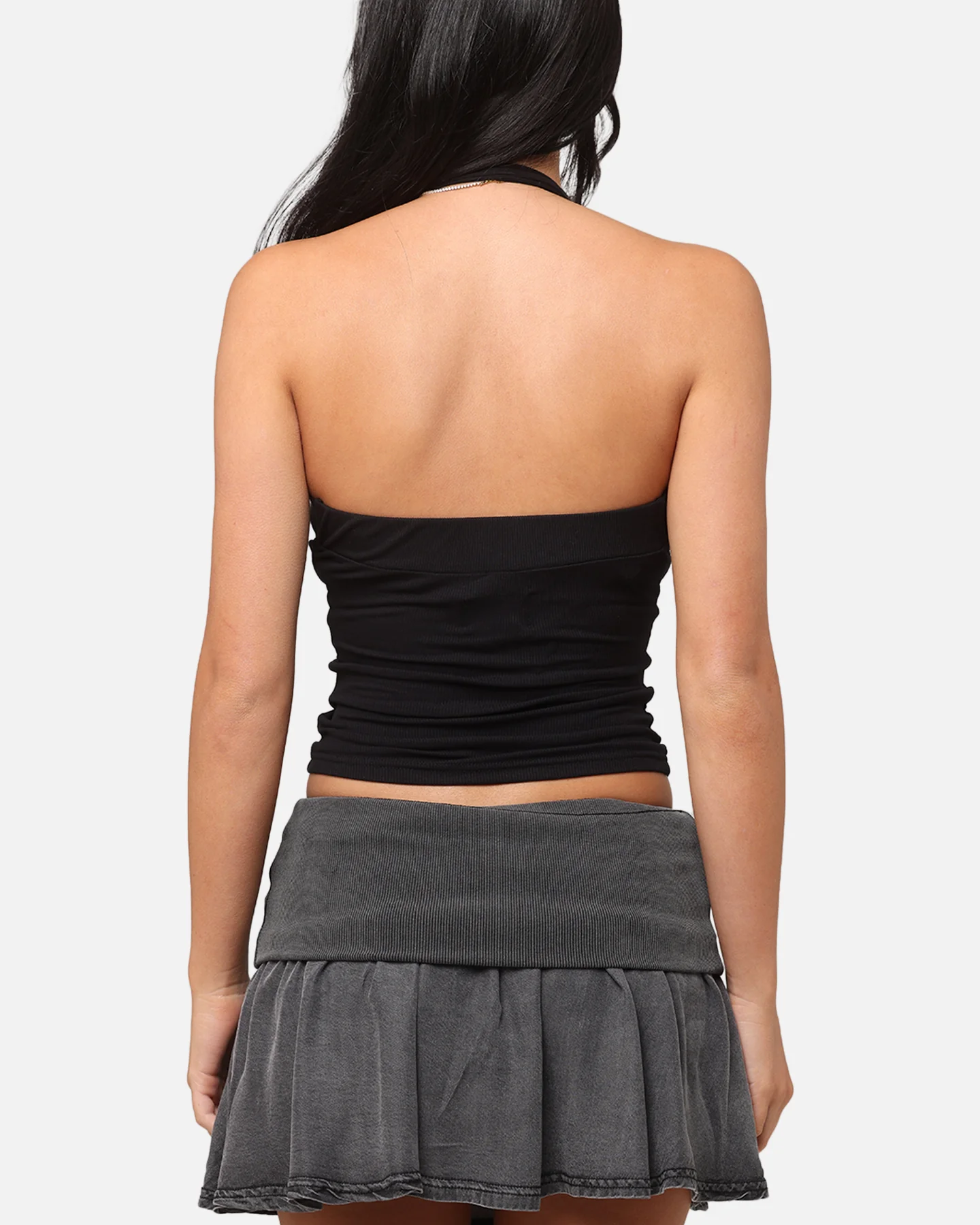 XXIII Women's Rib Halter Top Black - Image 3