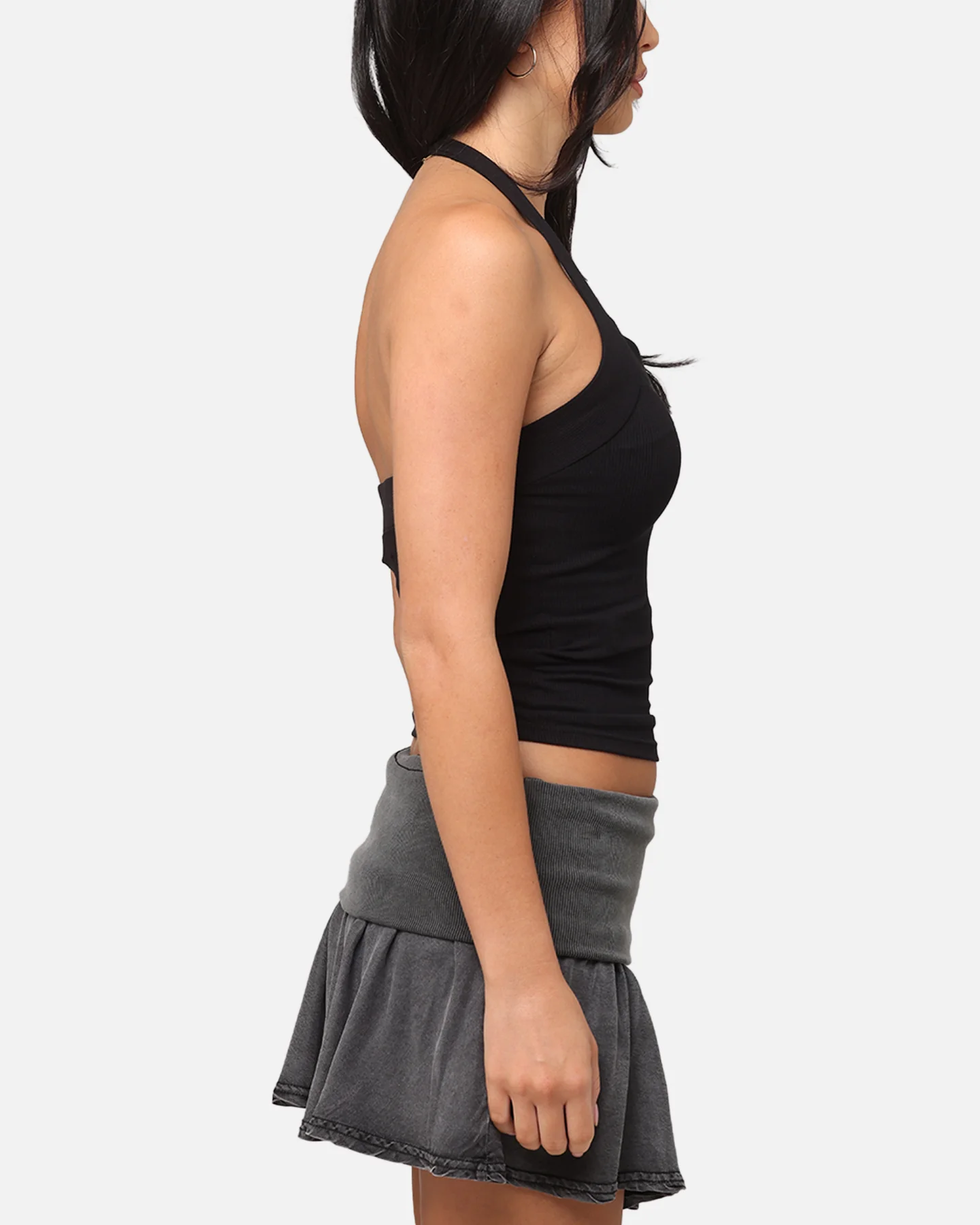 XXIII Women's Rib Halter Top Black - Image 4