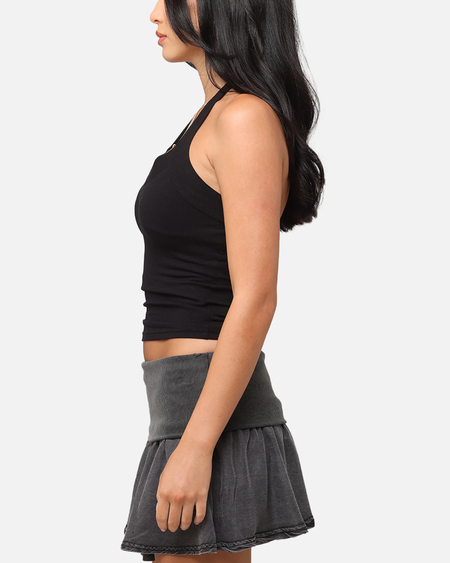 XXIII Women's Rib Halter Top Black - Image 5