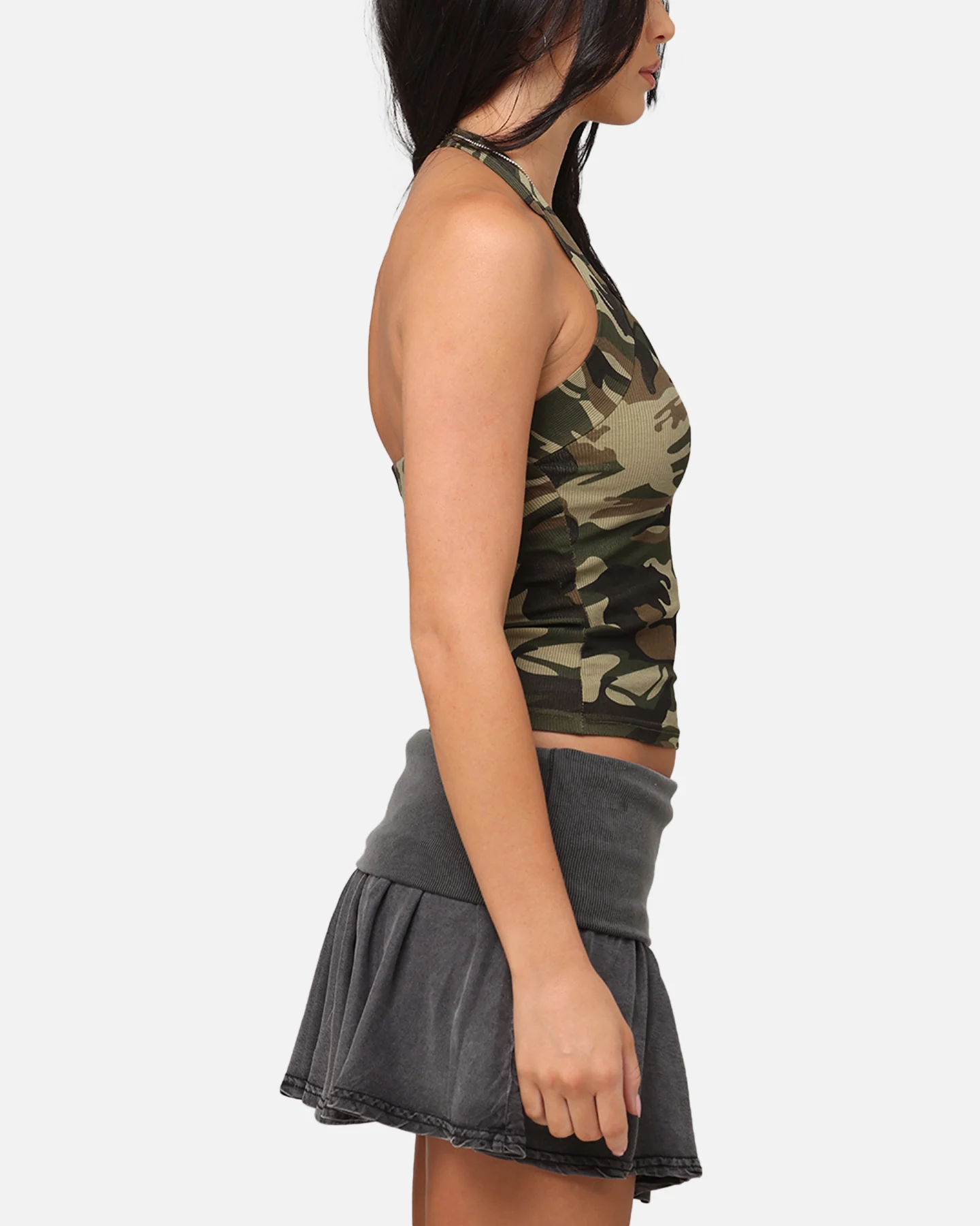 XXIII Women's Rib Halter Top Camo - Image 4