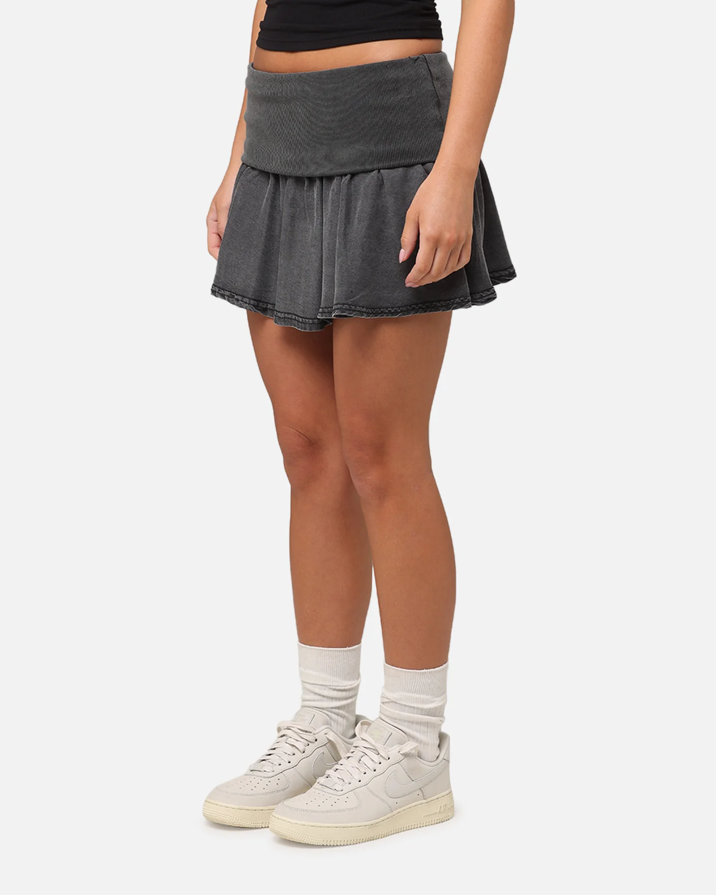XXIII Women's Rib Mini Skirt Washed Black - Image 5