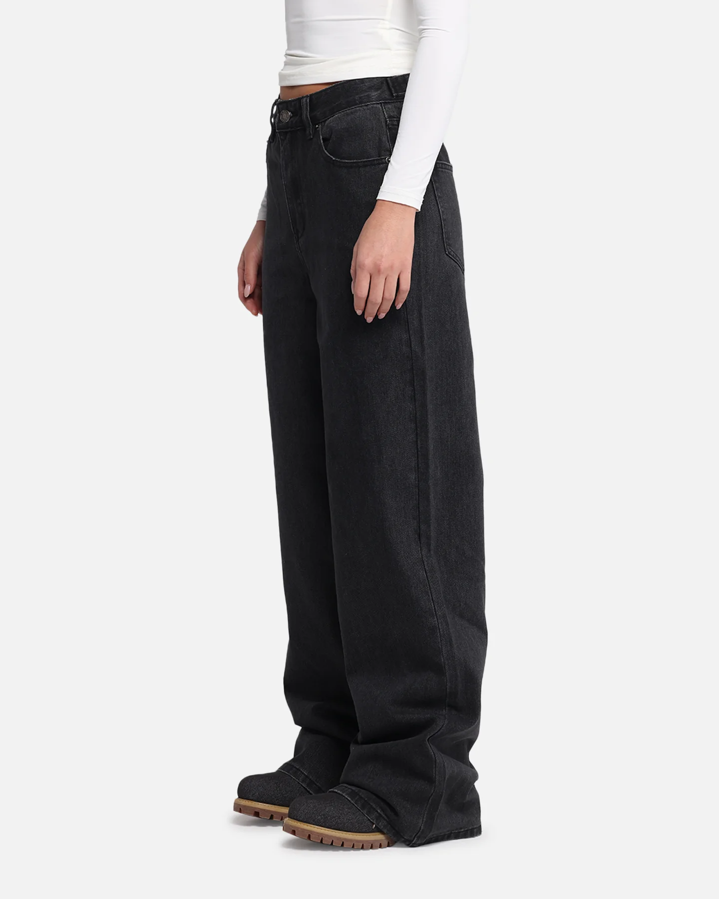 XXIII Women's Wide Leg Jeans Washed Black - Image 6