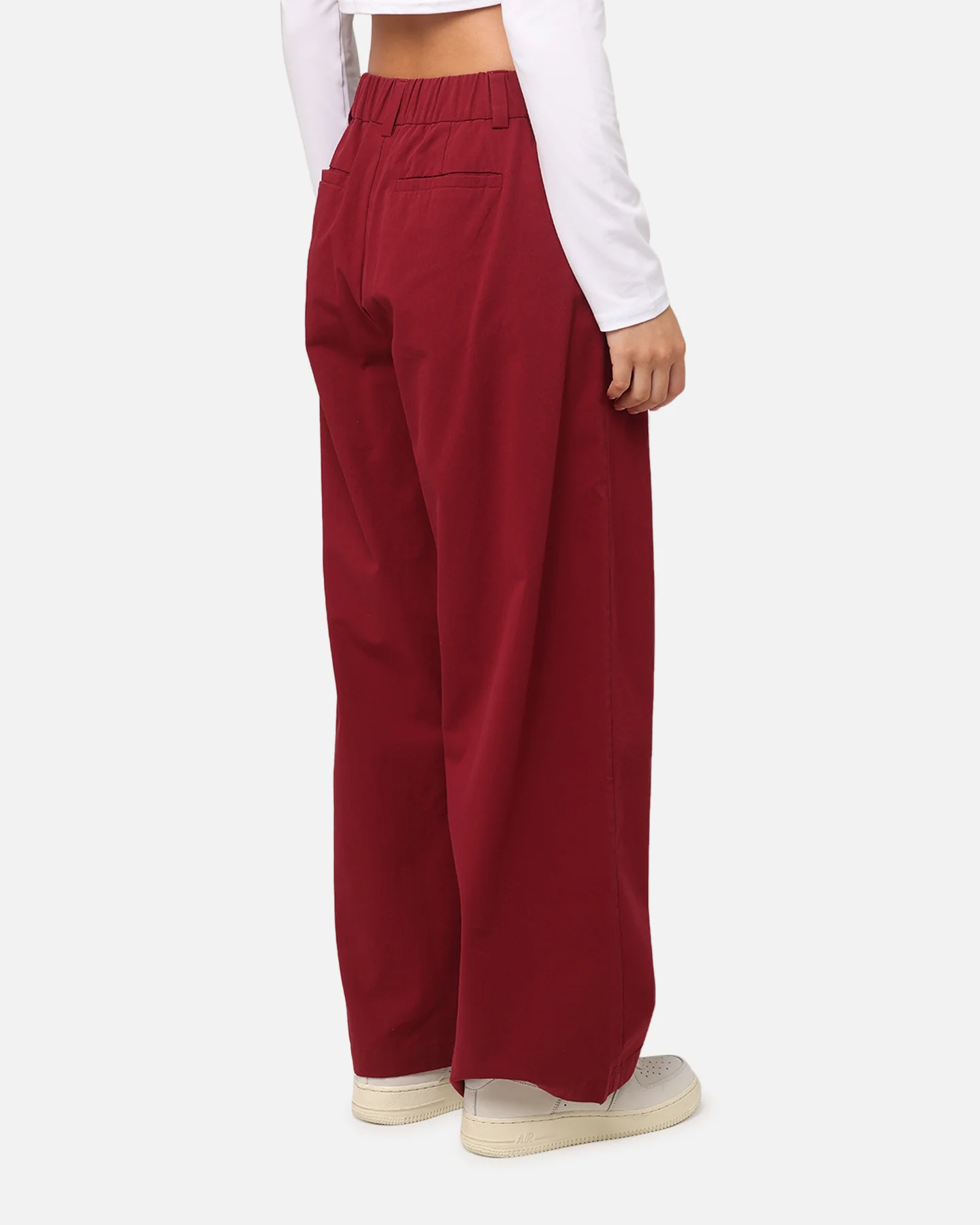 XXIII Women's Wide Leg Tailored Pant Maroon - Image 5
