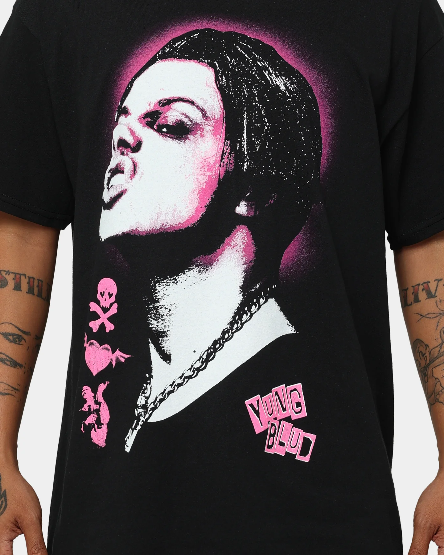YUNGBLUD Icons Face T-Shirt Black - Image 3