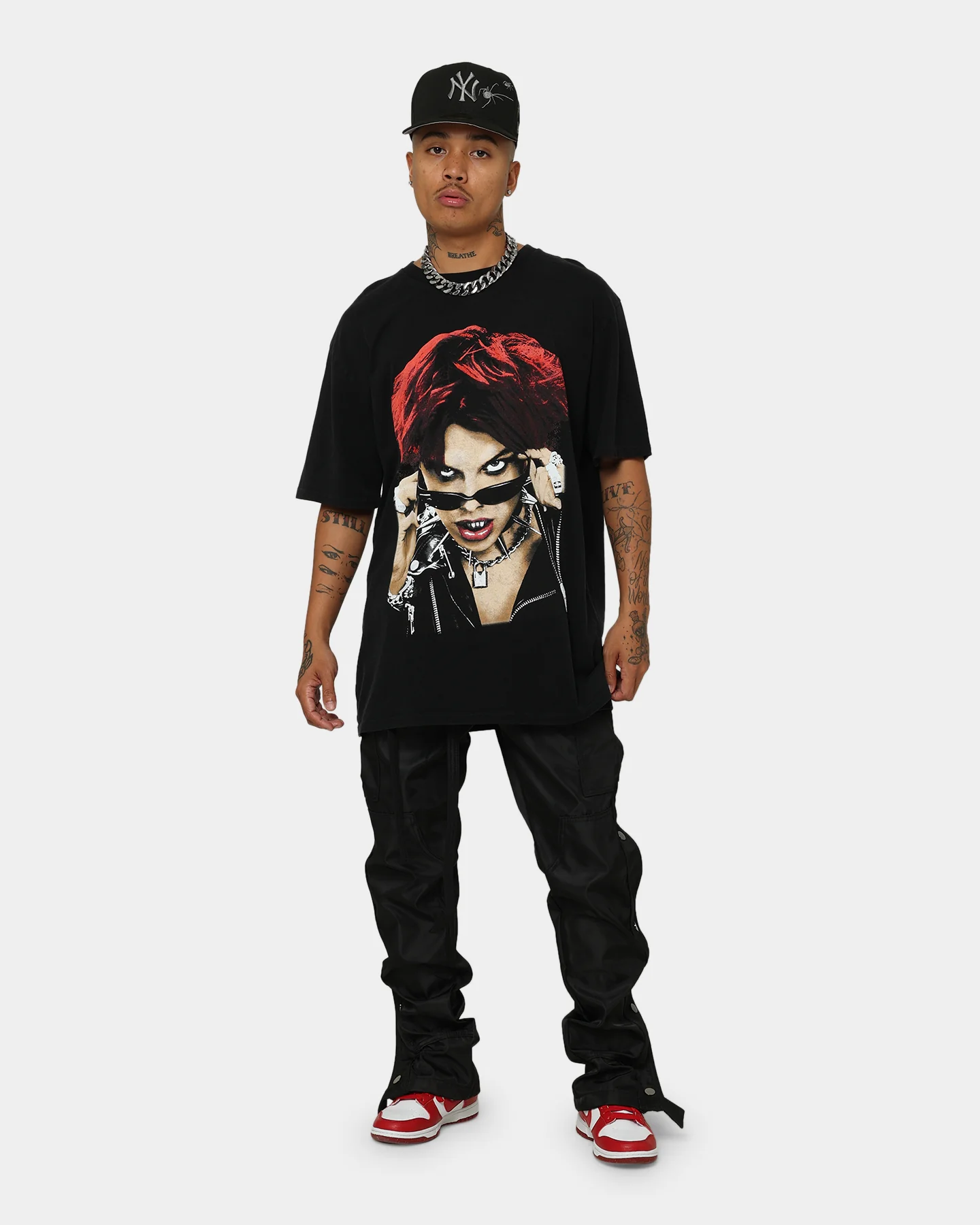 YUNGBLUD Life On Mars Tour Vintage T-Shirt Washed Black - Image 3