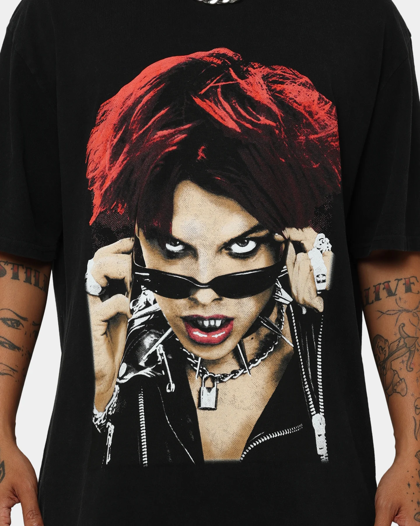 YUNGBLUD Life On Mars Tour Vintage T-Shirt Washed Black - Image 4