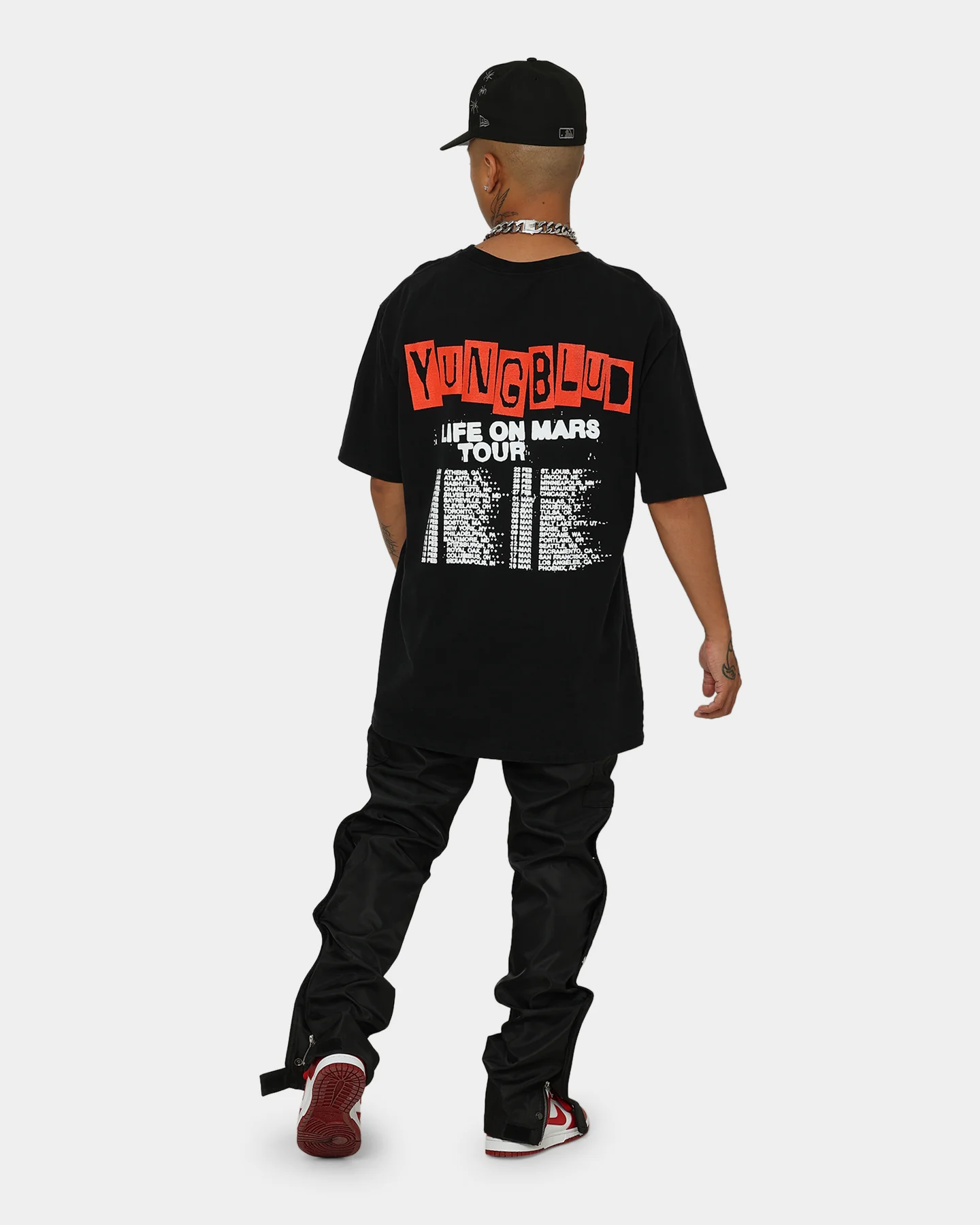 YUNGBLUD Life On Mars Tour Vintage T-Shirt Washed Black - Image 6